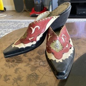 BCBGgirls vintage western mule